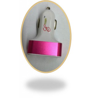 Emaan- 4-in-1 USB Car Adapter - PINK